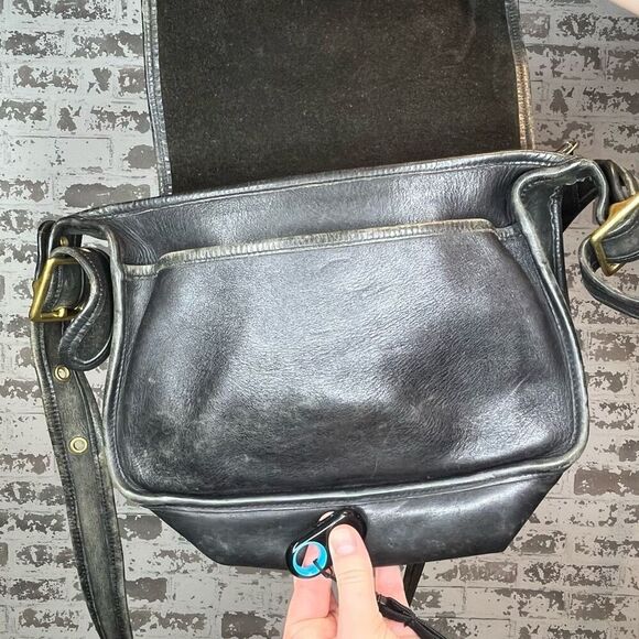 Coach | vintage black leather crossbody bag as is - Picture 12 of 14
